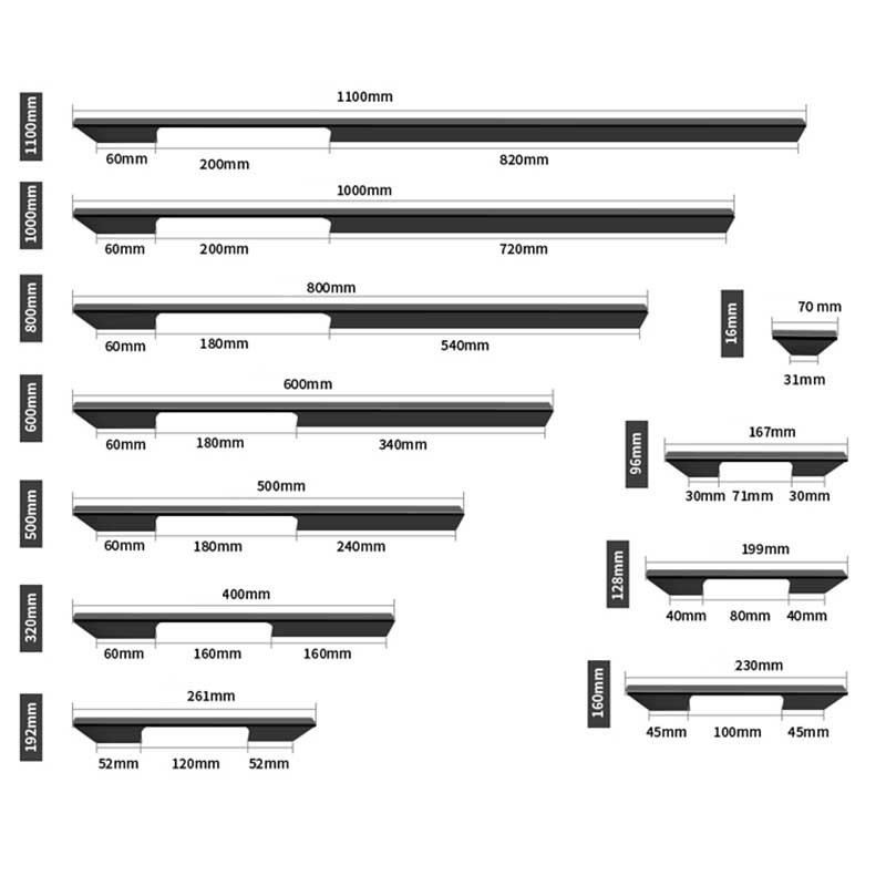 1000mm Aluminum Wardrobe Handles CA1505 8 1000mm Aluminum Wardrobe Handles CA1505 - Image 8