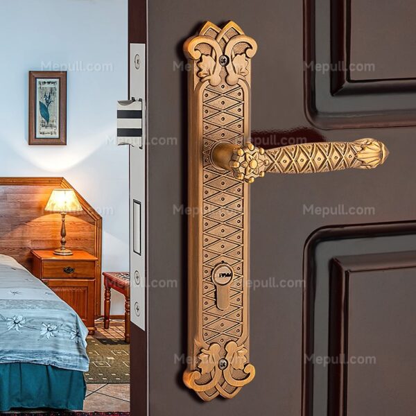 Jusheng Exclusive Antique Interior Stripe Door Handles 8597-97 - Image 2