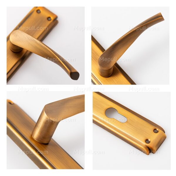 Jusheng 85mm bathroom Door Handles With Backplate 85208-726 – Image 3