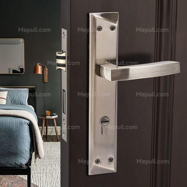 Jusheng Antique Brass Door Handles With Surare Backplate 85635-7210 - Image 2