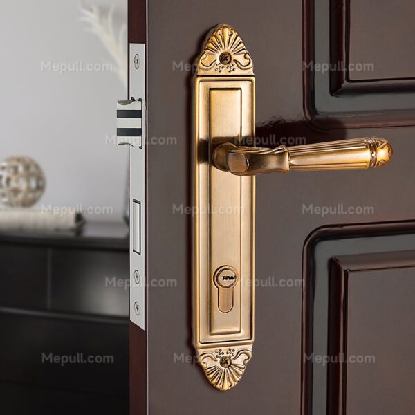 Jusheng Coffee Color Finish Brushed Copper Door Handles 85195-794 - Image 2