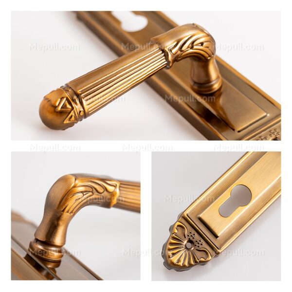 Jusheng Coffee Color Finish Brushed Copper Door Handles 85195-794 - Image 3