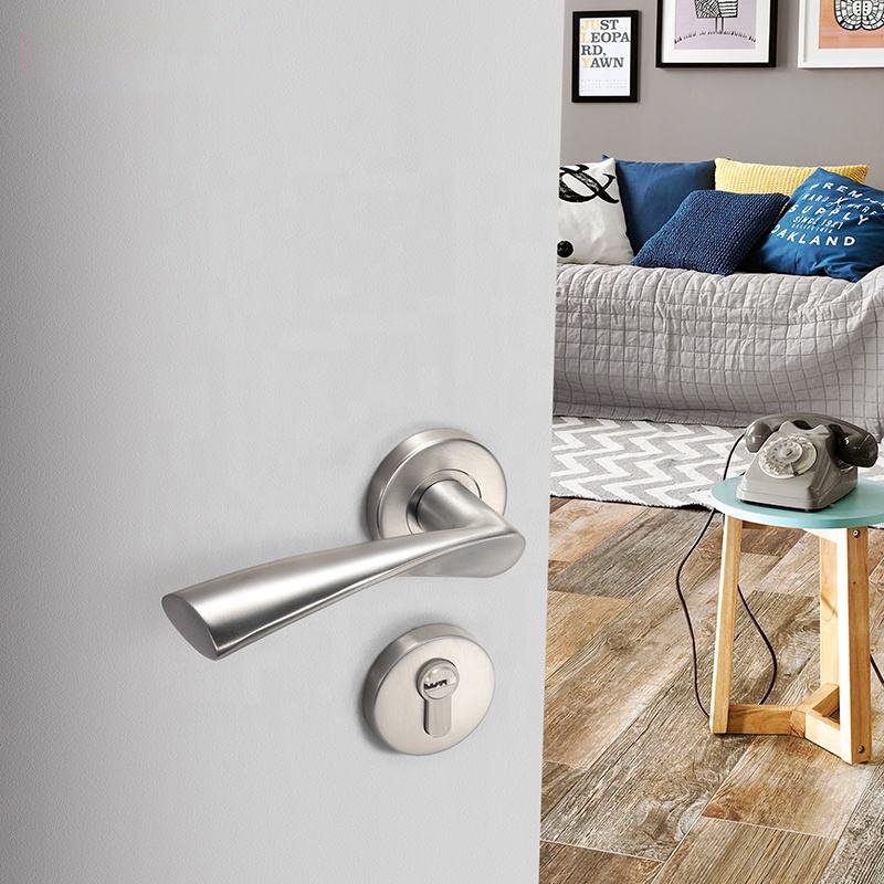 Jusheng Cheap Silver Internal Lever Door Handles 2 Jusheng Cheap Silver Internal Lever Door Handles - Image 2