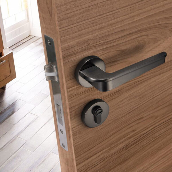 Jusheng Lever Safety Satin Pearl Black Door Handle Locks Z104411 — изображение 2