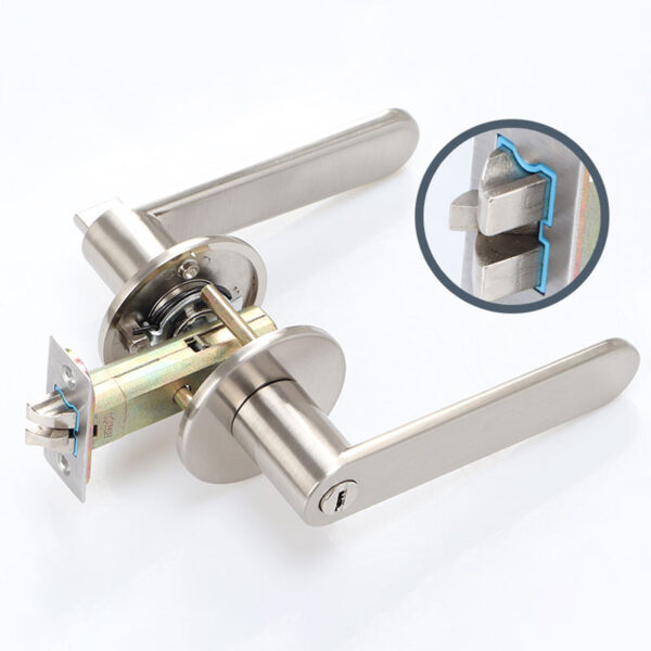 Jusheng Privacy Door Lever Set Supplier L6018 - Image 4