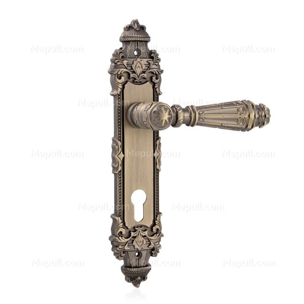 Jusheng Castle Embossed Aluminum Door Handle with Oversized Lever 85104-9104 - Image 4