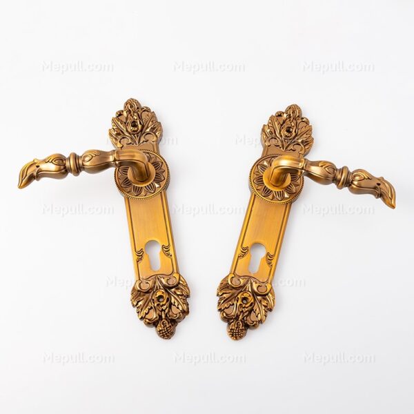 Jusheng Floral Embossed Fire Flame Patterned Door Handle 85462-4133 - Image 4
