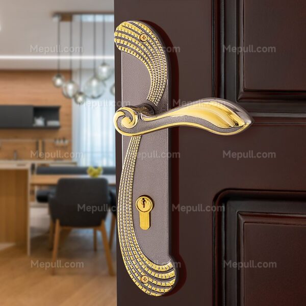 Jusheng Mae Snakeskin Patterned Aluminum Interior Door Lever Handle 8546-9156 - Image 2