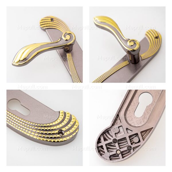Jusheng Mae Snakeskin Patterned Aluminum Interior Door Lever Handle 8546-9156 - Image 3